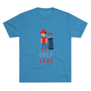 Retro Pixel Golf Tri-Blend Tee